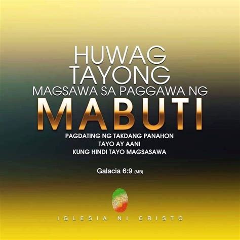 Iglesia ni cristo quotes tagalog